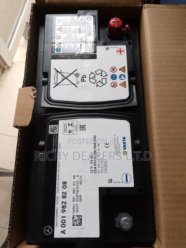 Din92mf 12v/92ah Agm Start And Stop Car Battery