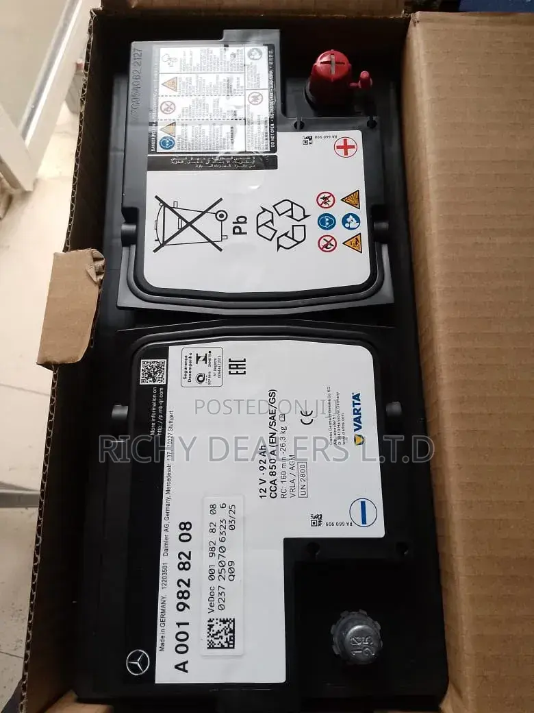 Din92mf 12v/92ah Agm Start And Stop Car Battery
