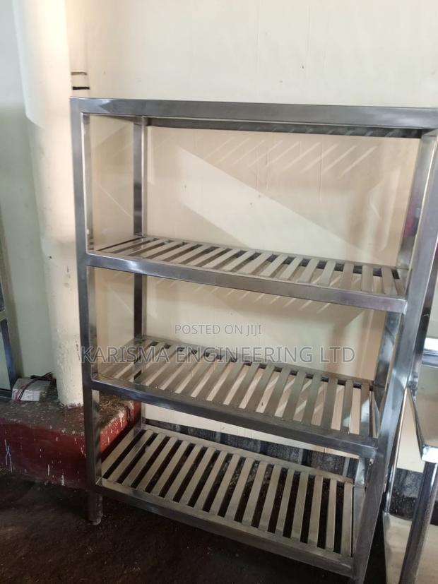 Stainless Steel Four-Tier Commercial Storage Rack