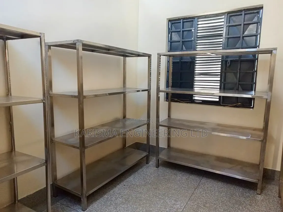 Commercial Kitchen Storage Rack With Four Tiers