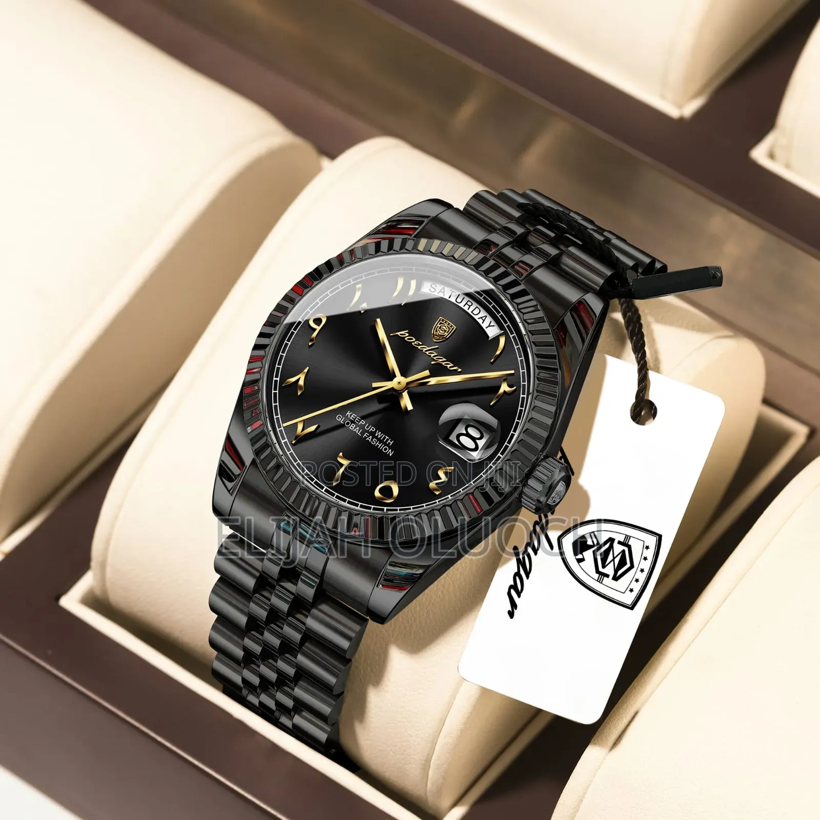 Poedagar Full Day Arabic Gents Watch