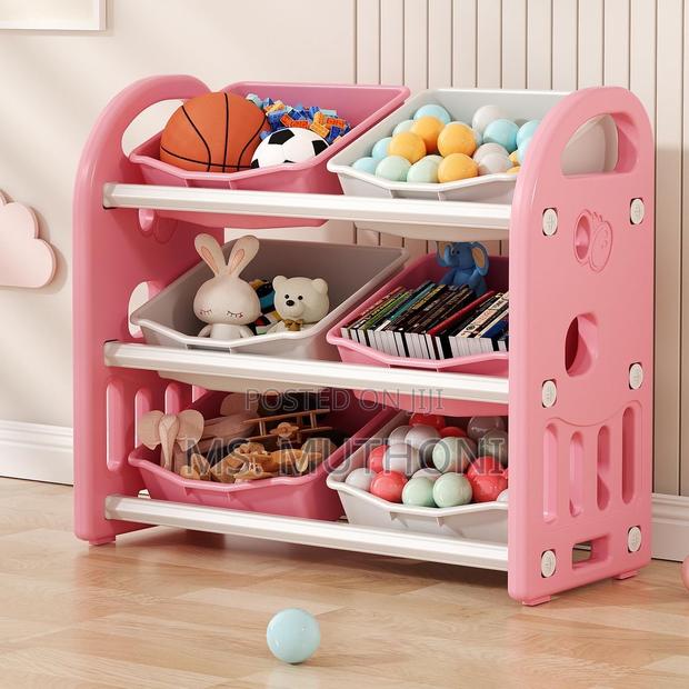 Kids Toy Organizers and Storage With 6 Removable Plastic Bins