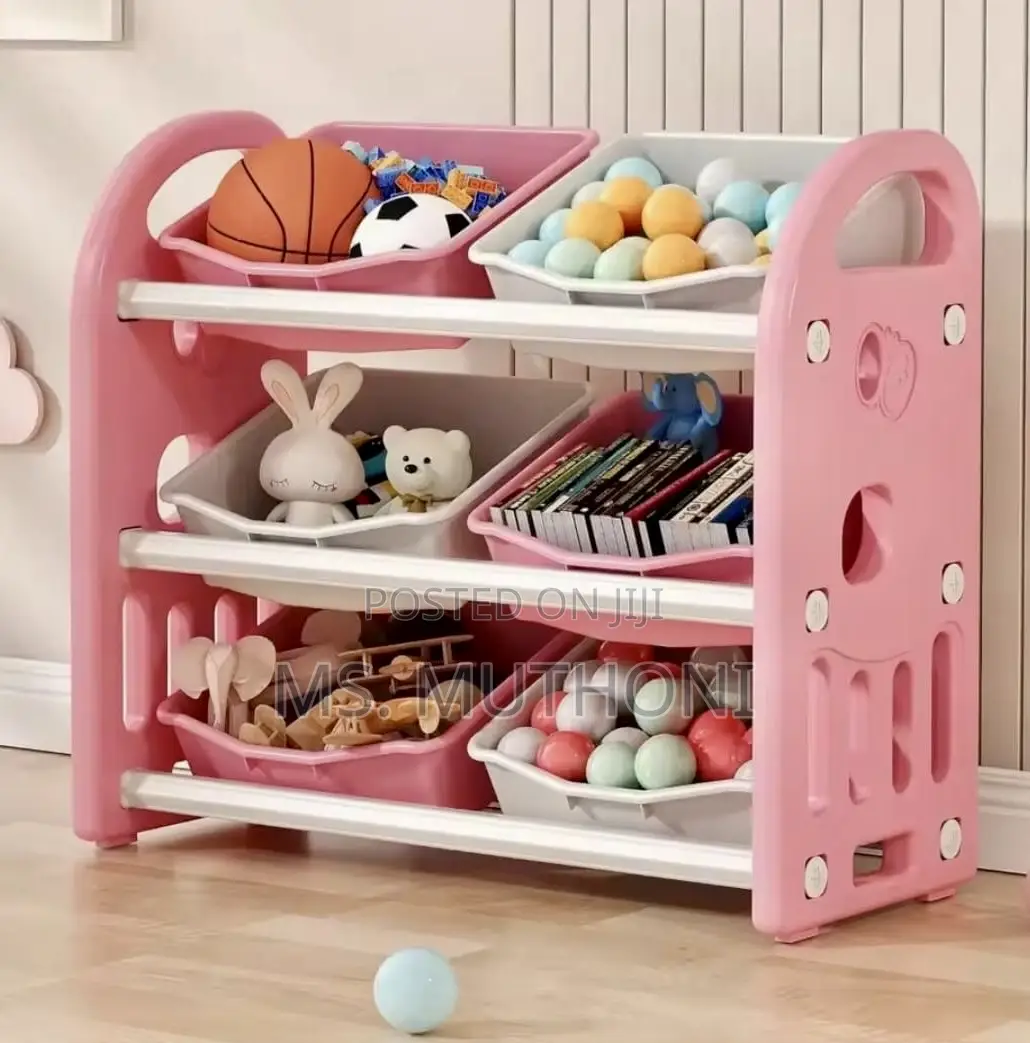 Kids Toy Organizers and Storage With 6 Removable Plastic Bins
