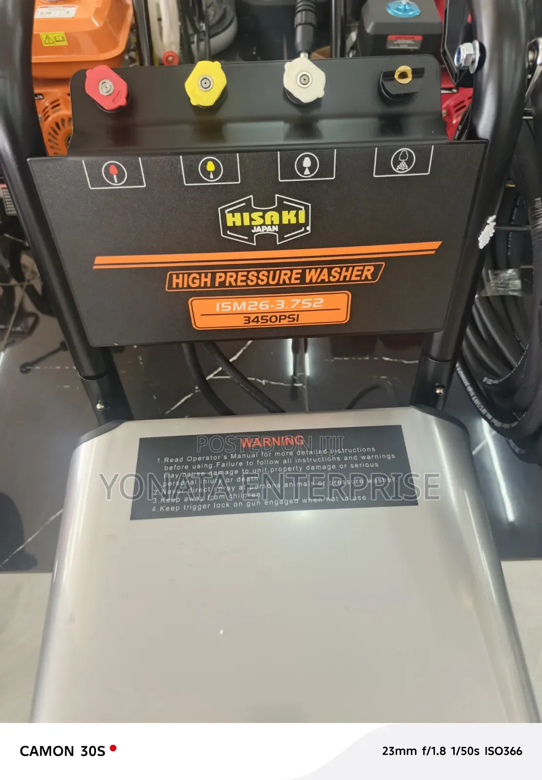 Hisaki Japan Industrial Electric Pressure Washer (3450psi)