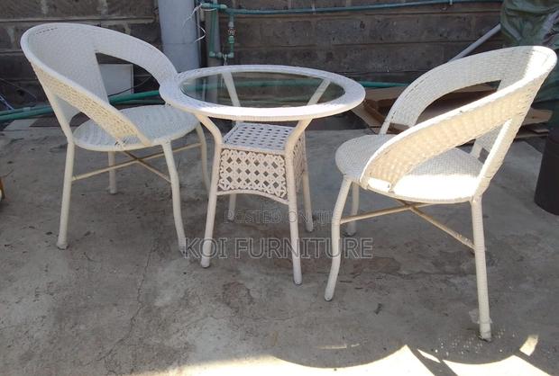 Outdoor Set : 2-Seater Rattan Patio Bistro Set With Chairs