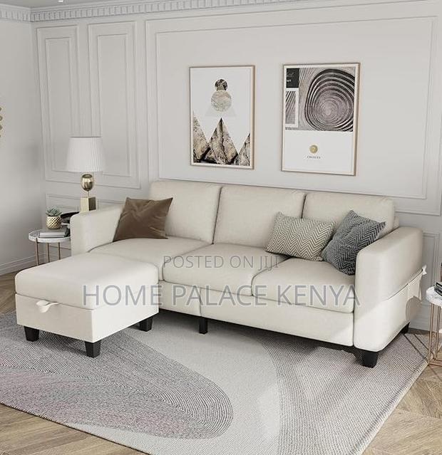 Home Sofa: 3 Seater Cloud Couch With Ottoman - thumbnail 3