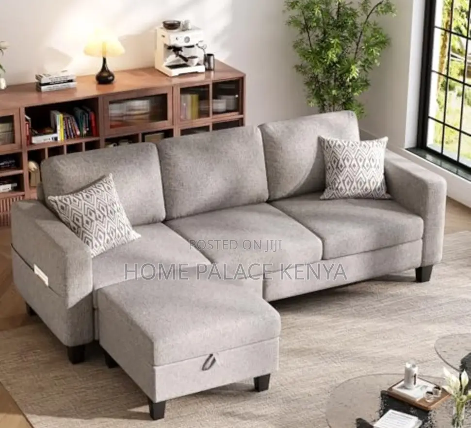 Home Sofa: 3 Seater Cloud Couch With Ottoman