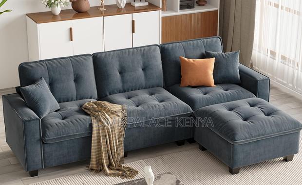 Home Sofa: 3 Seater Cloud Couch With Ottoman - thumbnail 12