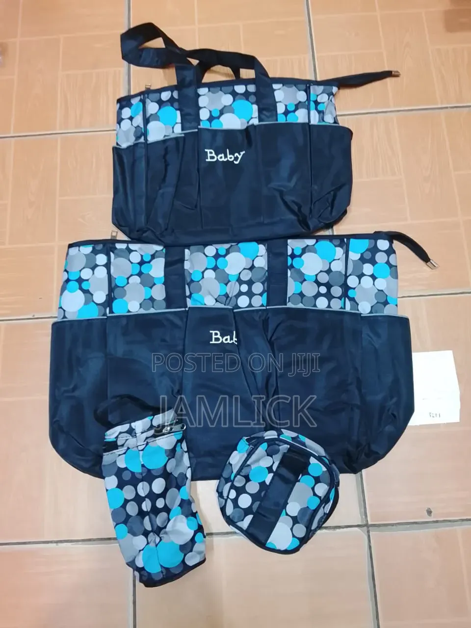 5 in 1 Diaper Bag Set Multifunction Baby Mummy Bag - C