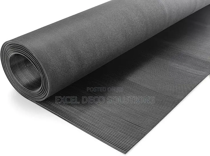 Ribbed Rubber Mat With Strong Non-Slip Surface Design