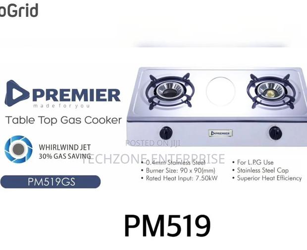 Ramtons Rg-519 Stainless-Steel Tabletop Gas Cooker 