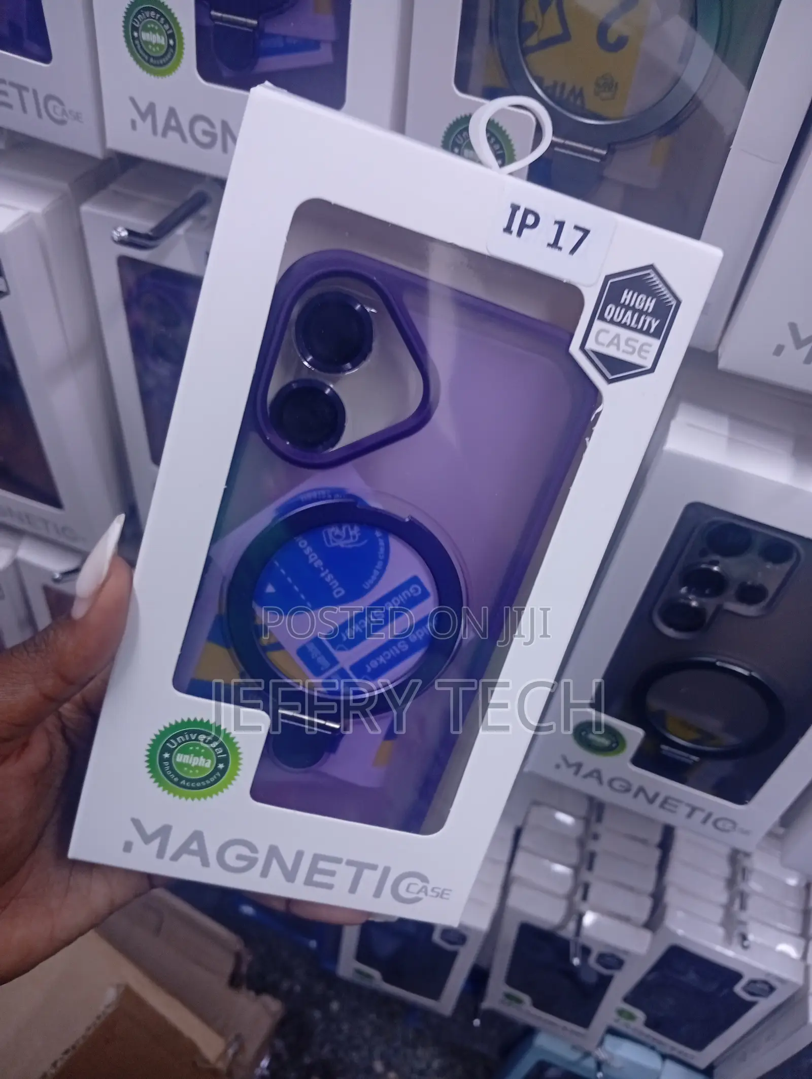 iPhone 17 Purple Translucent "Dust-Absorber" Cover
