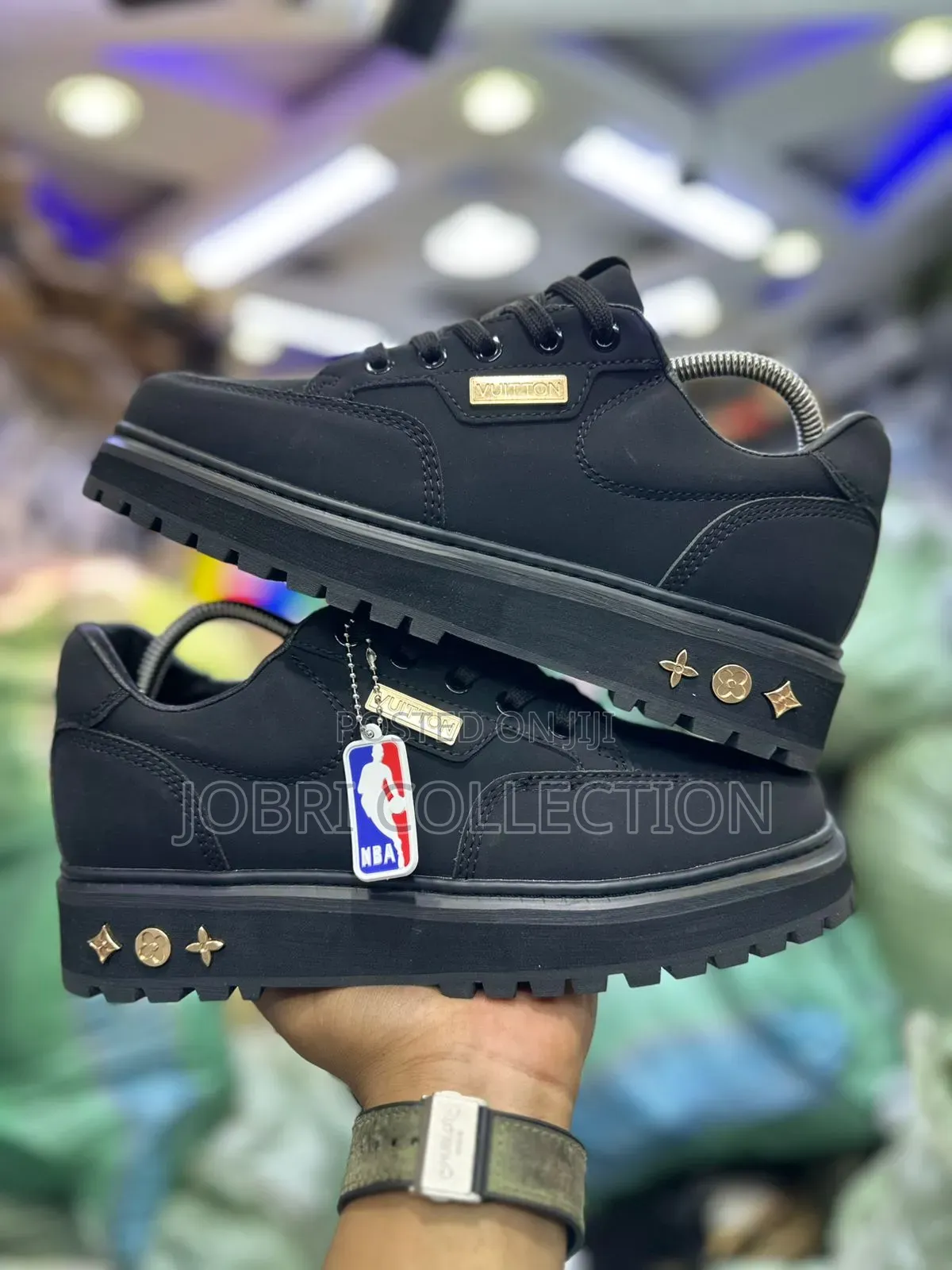 Louis Vuitton Trainer Black Suede Sneakers