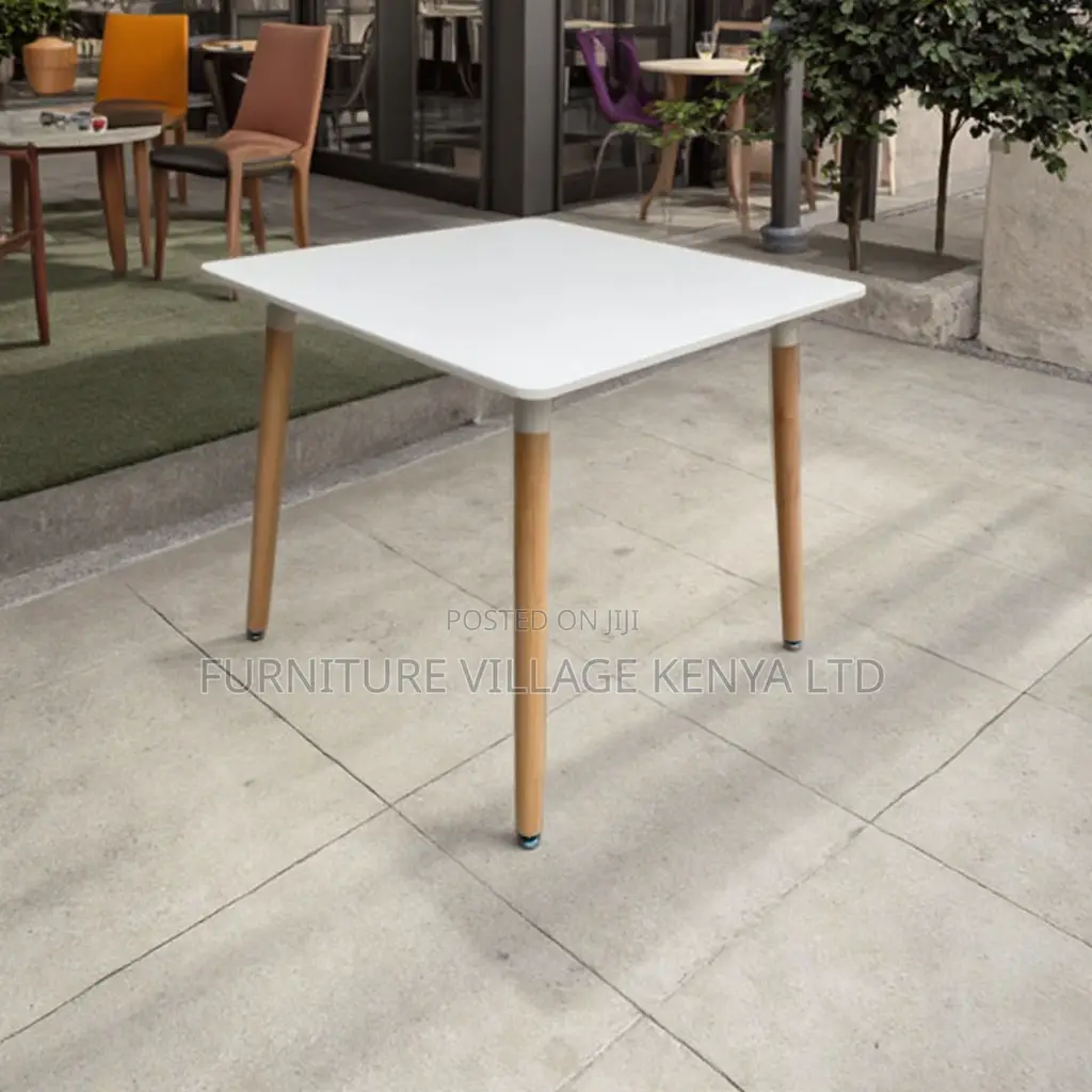 Space-Saving Square Marble Dining Table