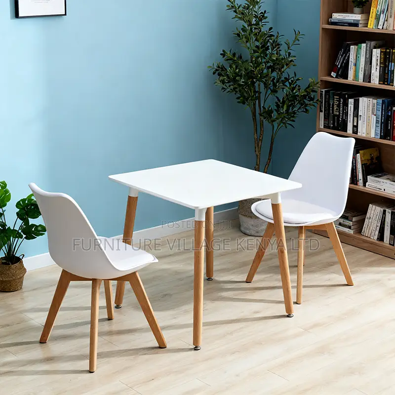 Space-Saving Square Marble Dining Table