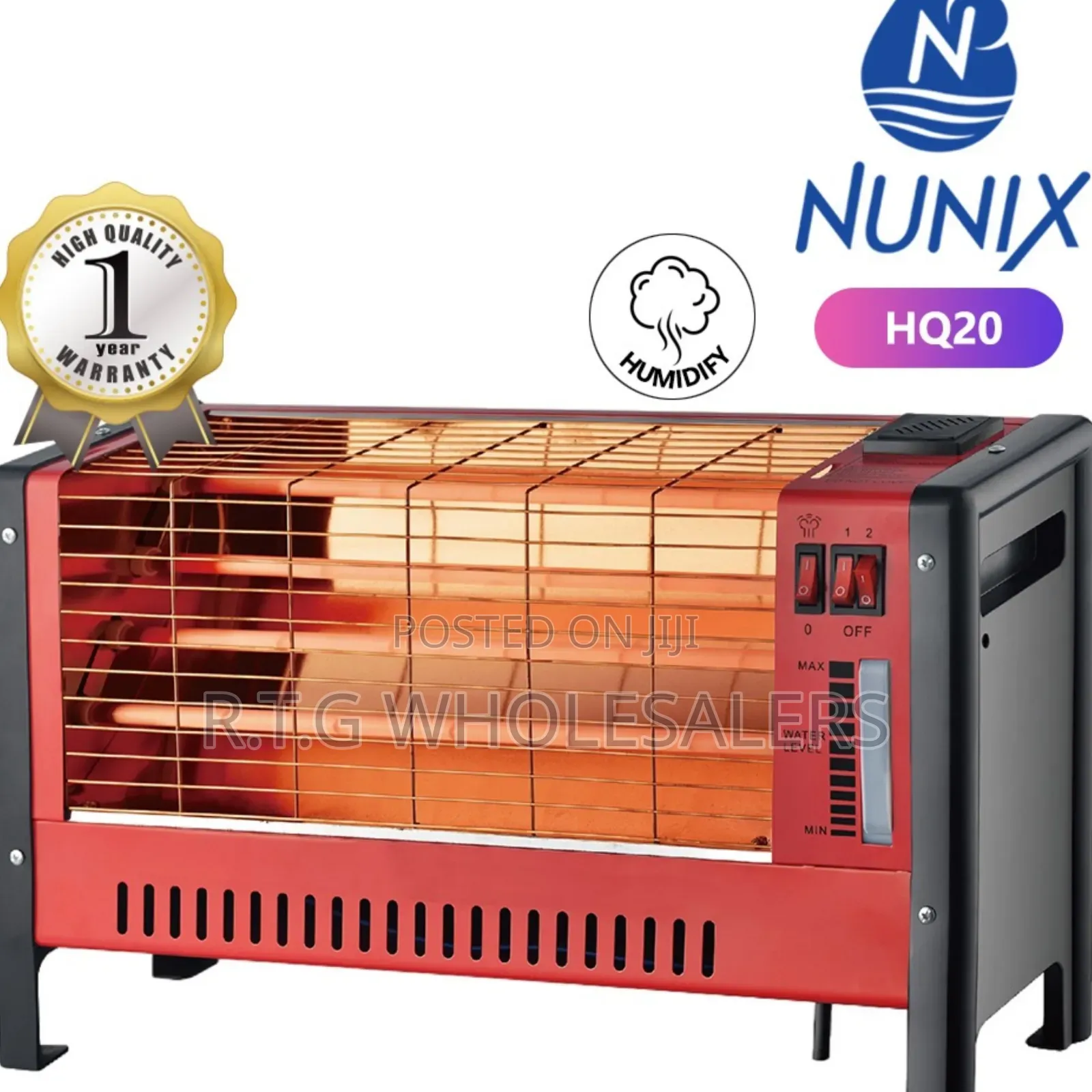 3-Sided Quartz Room Heater With Humidifier