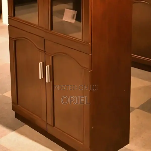 Wooden Cabinet : 2-Door Mahogany Finish Office Filing Cabinet