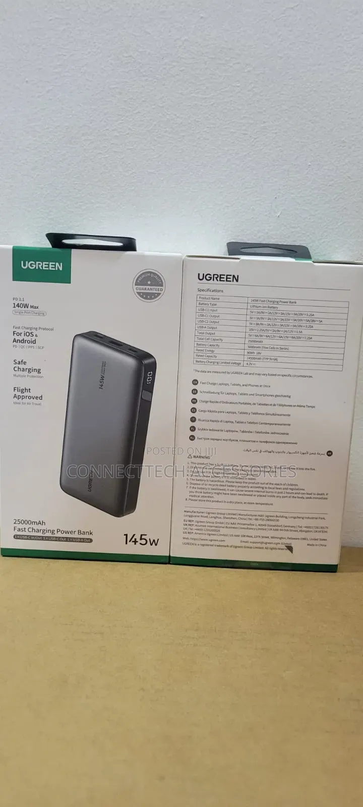 Ugreen 25000mah 145w Fast Charging Power Bank