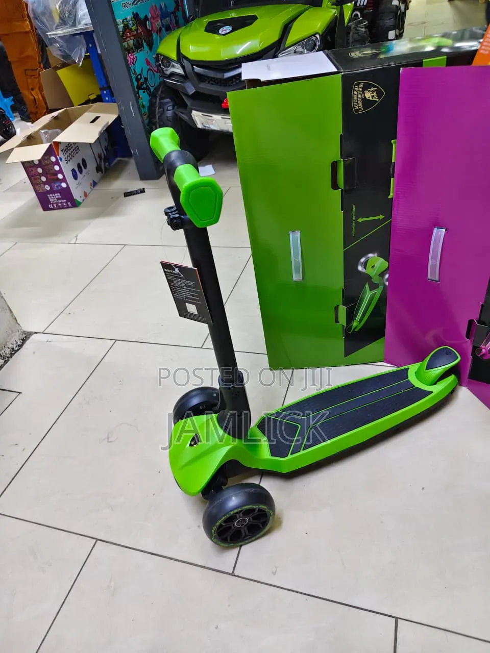 Lamborghini Kids Scooter Adjustable Foldable With Music Lights –Br