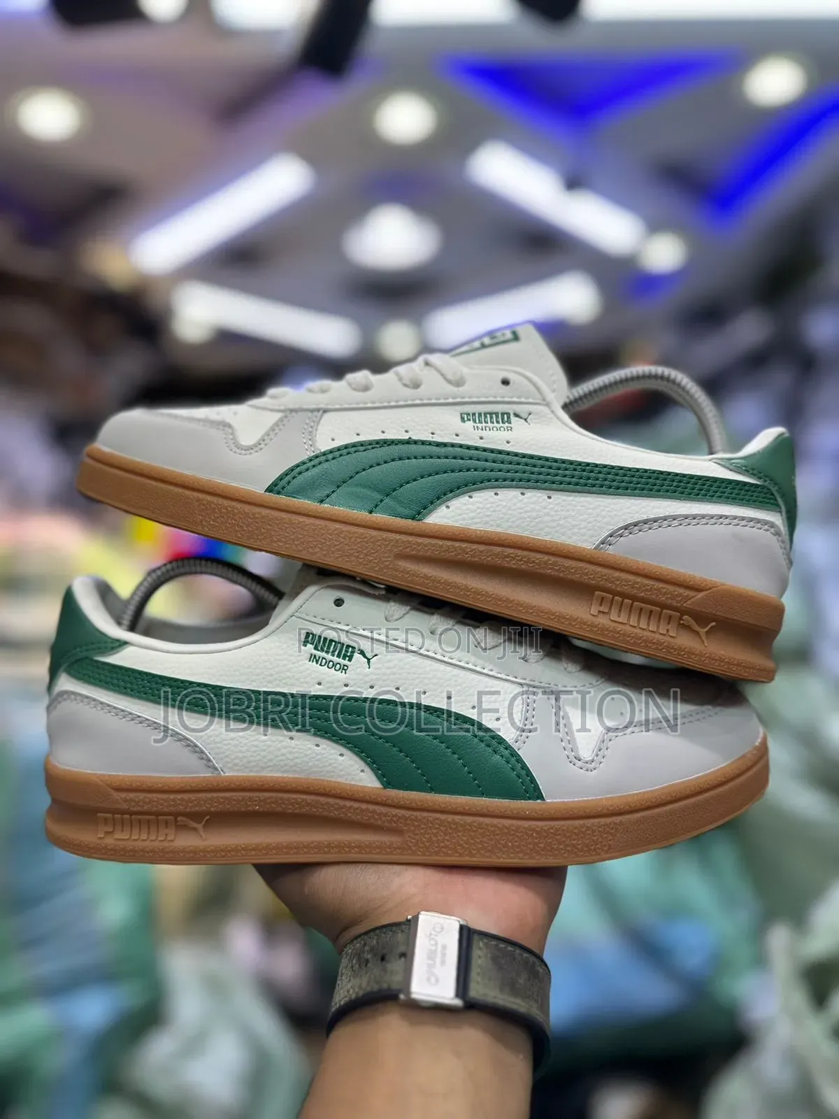 Puma Indoor “White Dark Myrtle Gum “
 Sneakers