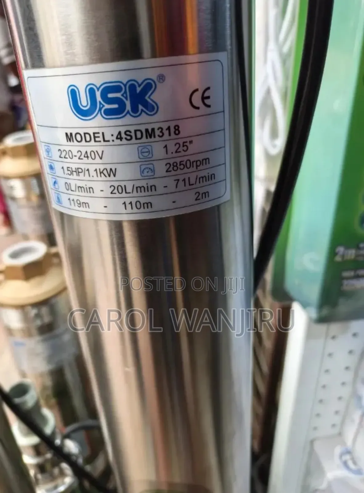 Usk 1.5hp Submersible Water Pump/1.5hp Submersible Water Pump