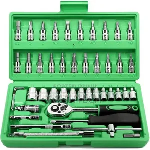 46 Pieces Socket Wrench Tool Set