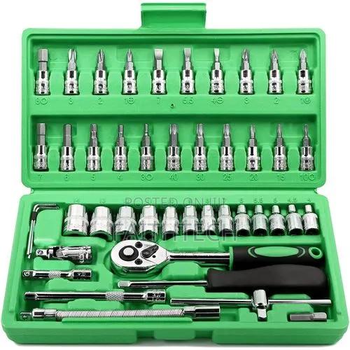 46 Pieces Socket Wrench Tool Set