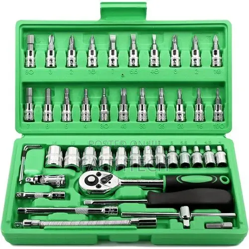 46 Pieces Socket Wrench Tool Set