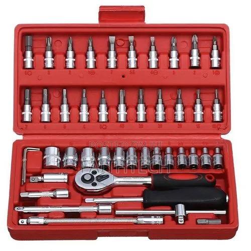 46 Pieces Socket Wrench Tool Set - thumbnail 3
