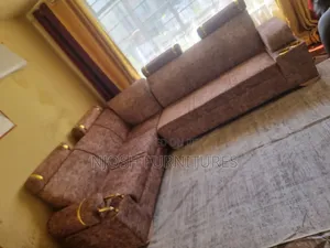 Brown L Sofa Seat