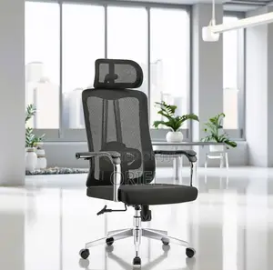 High-Back Office Chair : Black Mesh Backrest Office Chair