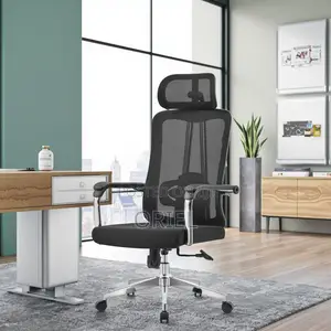 High-Back Office Chair : Black Mesh Backrest Office Chair