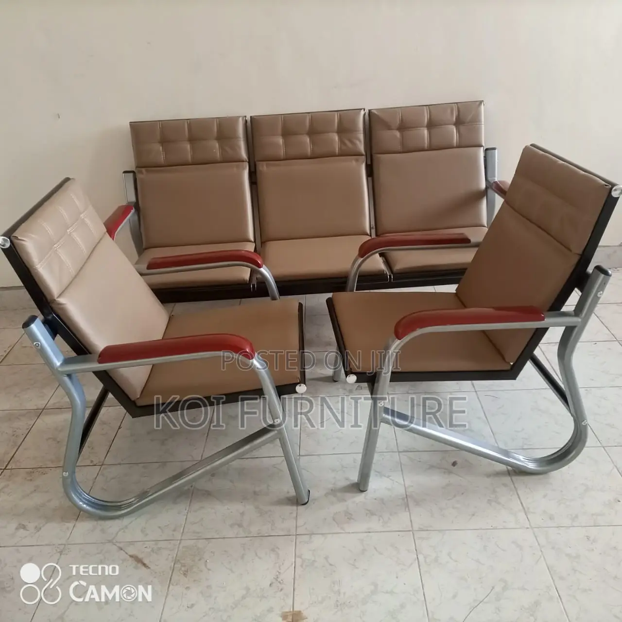 Office Sofa : Capetown-5 Seater Office Sofa Bench