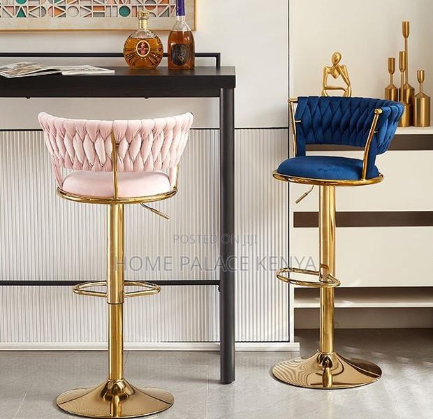 Adjustable Stool: Luxury Velvet Bar Stool - thumbnail 6