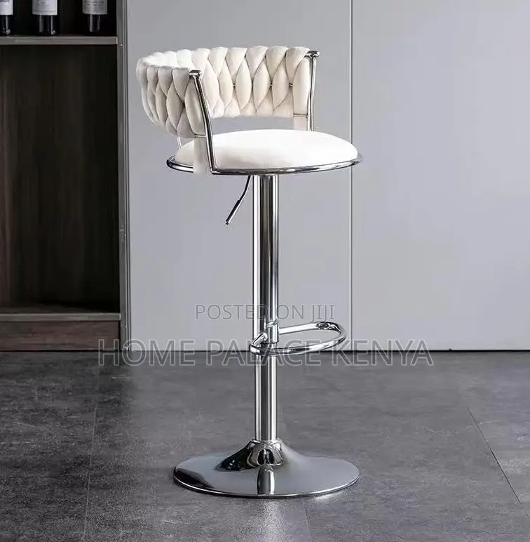 Adjustable Stool: Luxury Velvet Bar Stool