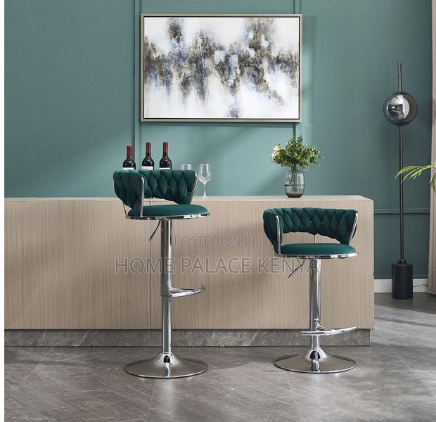 Adjustable Stool: Luxury Velvet Bar Stool - thumbnail 9