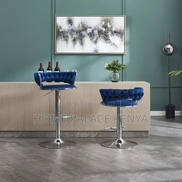 Adjustable Stool: Luxury Velvet Bar Stool