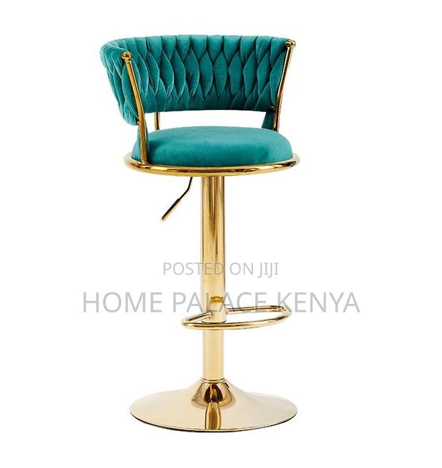 Adjustable Stool: Luxury Velvet Bar Stool - thumbnail 12