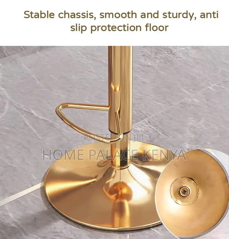 Adjustable Stool: Luxury Velvet Bar Stool