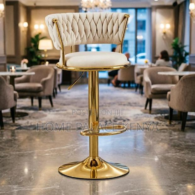 Adjustable Stool: Luxury Velvet Bar Stool - thumbnail 14