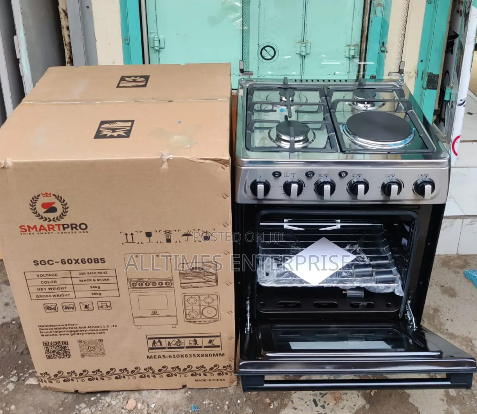 Smartpro Standing Cooker 60x60 3+1 With Electric Oven