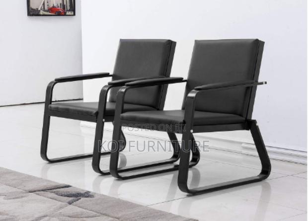 Office Sofa : B78 Black 5-Seater Office Waiting Sofa Set - thumbnail 5