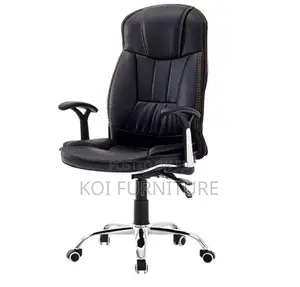 Office Chair : G08 Black Faux Leather Executive Reclining Office Chair