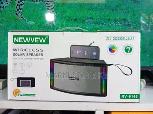 Newvew Solar Portable Speaker With Bluetooth and Fm Radio Connectivity