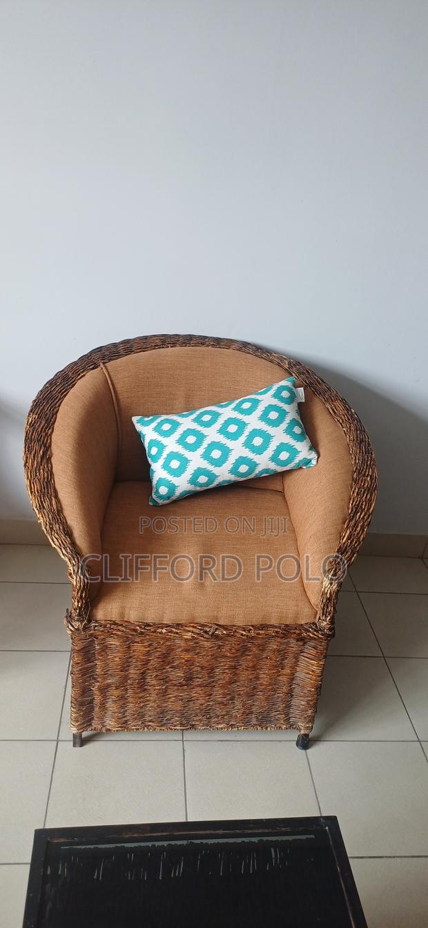Rattan Barrel Chair and Table