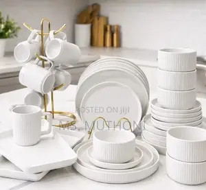 Lixe White East 32pcs Matte Finish Dinner Set