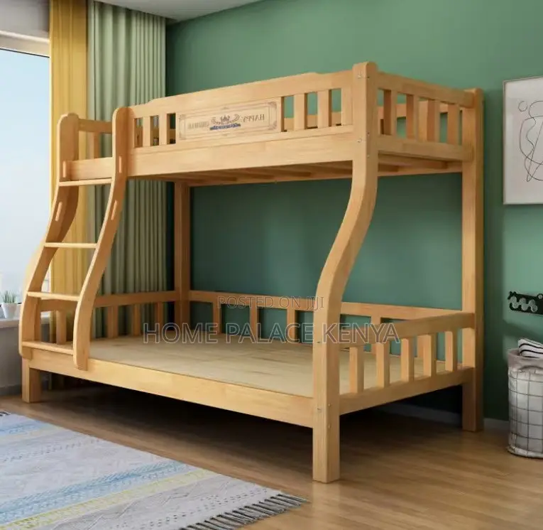 Double Decker: Durable Solid Wood Double Bunk Bed