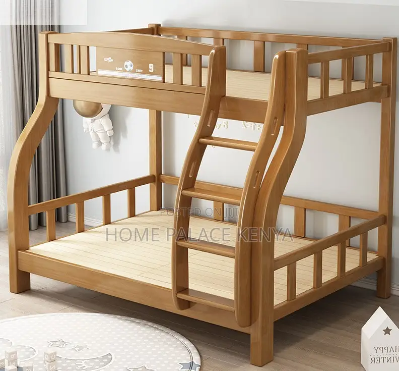 Double Decker: Durable Solid Wood Double Bunk Bed