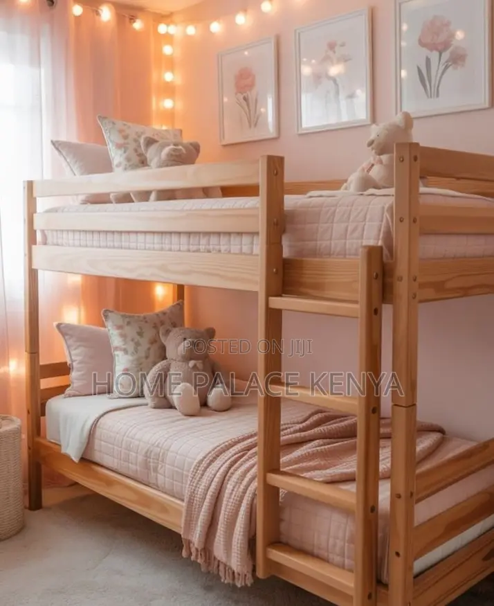 Double Decker: Durable Solid Wood Double Bunk Bed