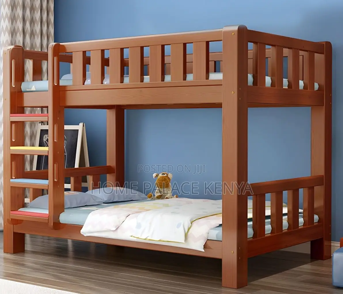 Double Decker: Durable Solid Wood Double Bunk Bed
